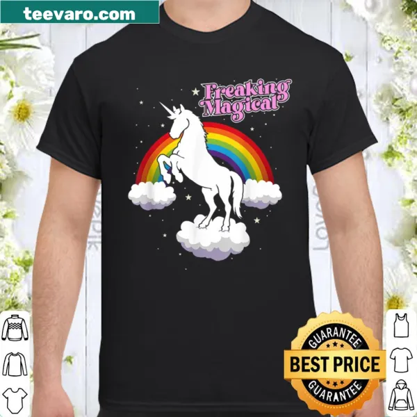 Funny retro unicorn graphic shirt