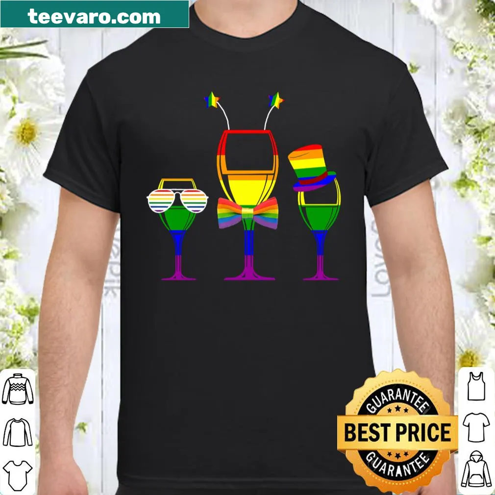 Funny Gay Pride pullover for women with wine-themed graphic