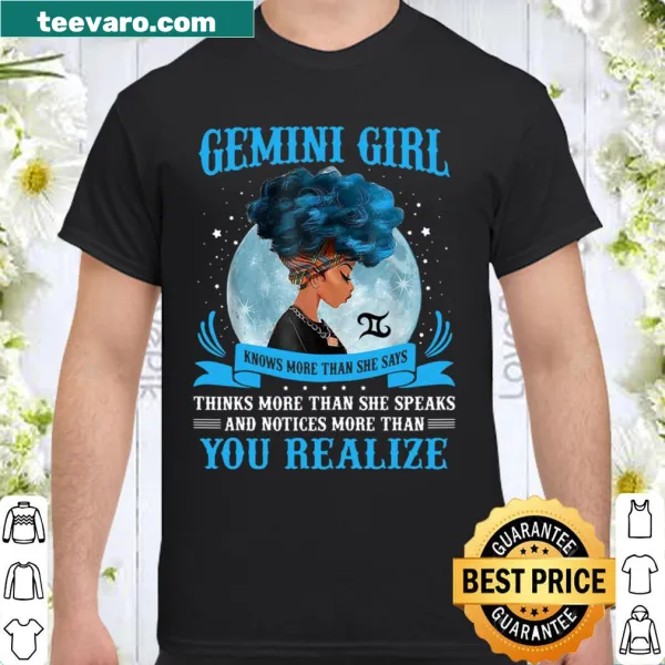 Astrology-themed shirt for Gemini girls with a clever saying about their nature