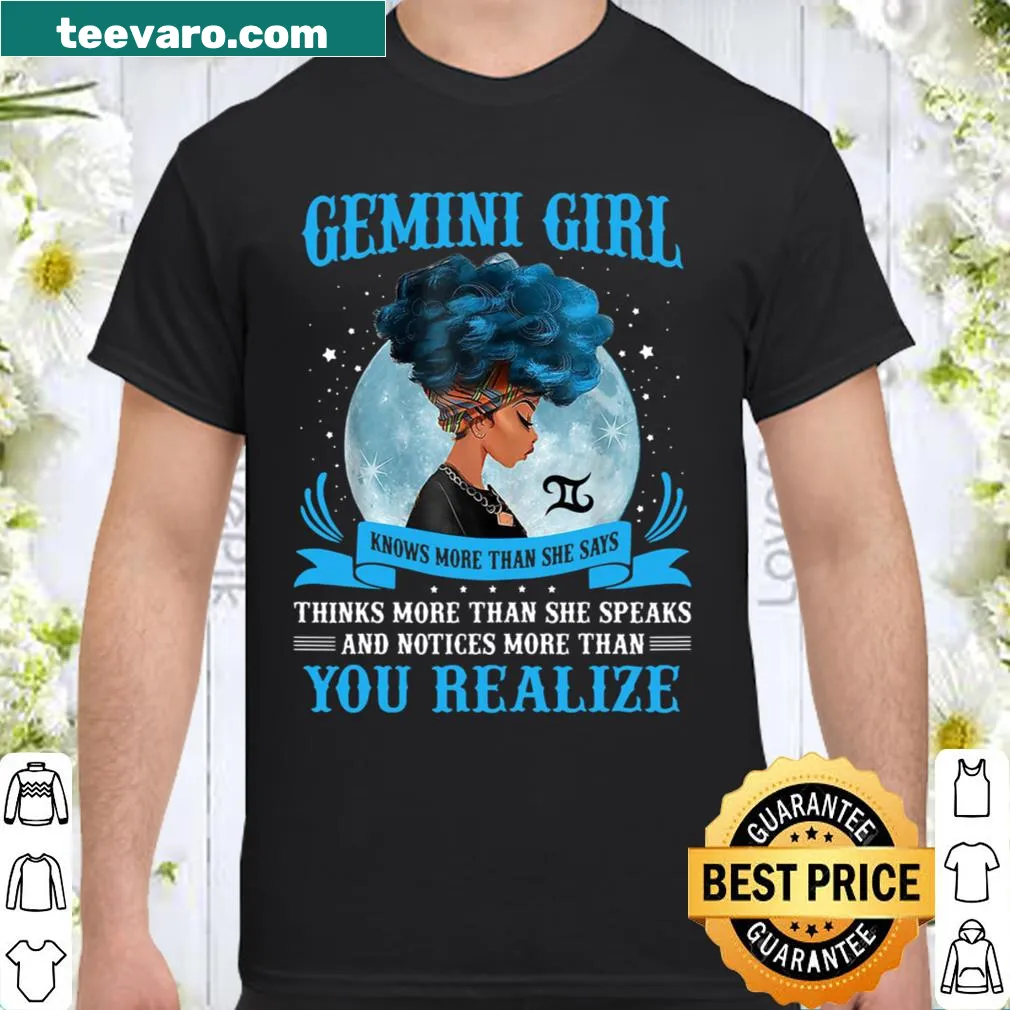 Astrology-themed shirt for Gemini girls with a clever saying about their nature