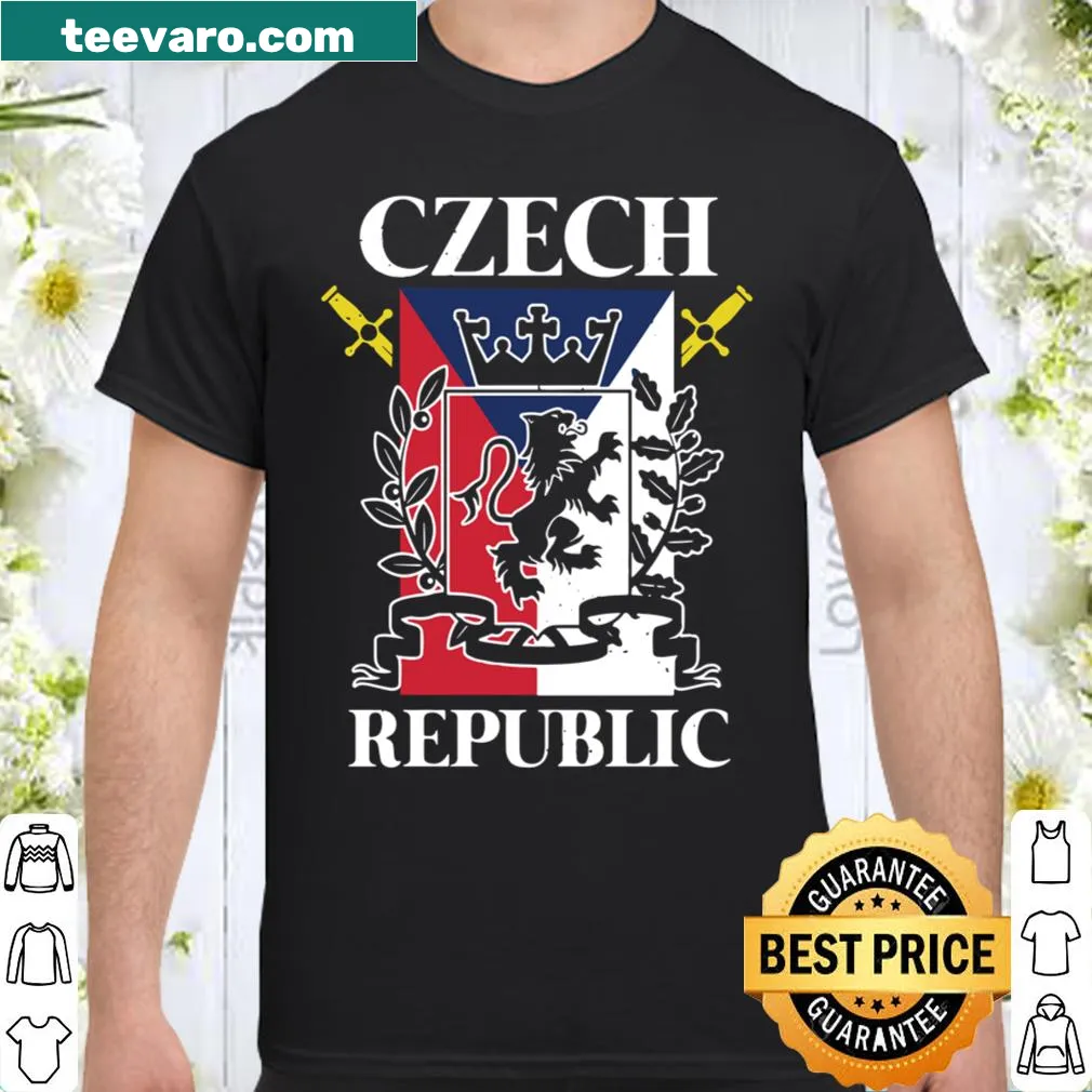 Czech Republic flag design on a pullover shirt, perfect as a souvenir.