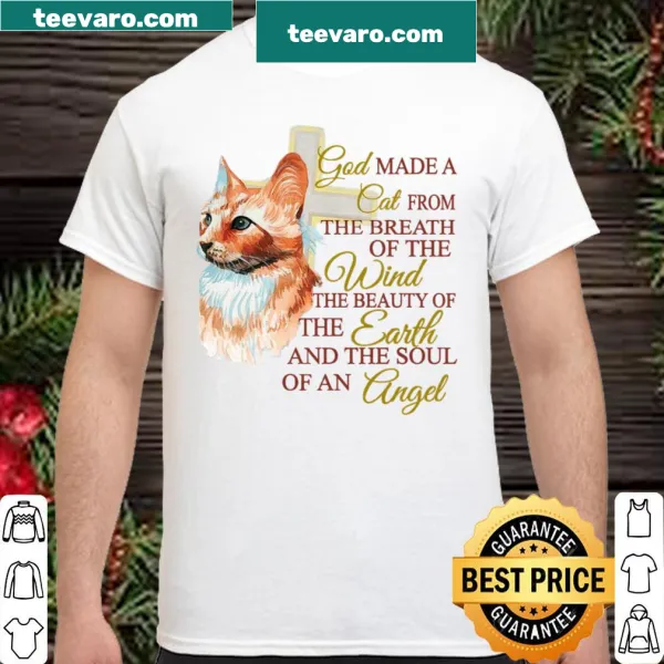 Sentimental shirt featuring a quote about cats and divine creation