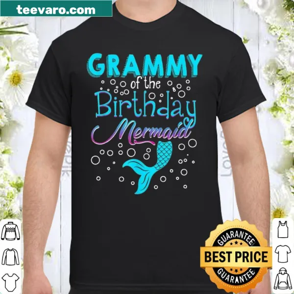 Adorable mermaid-themed grandma birthday shirt