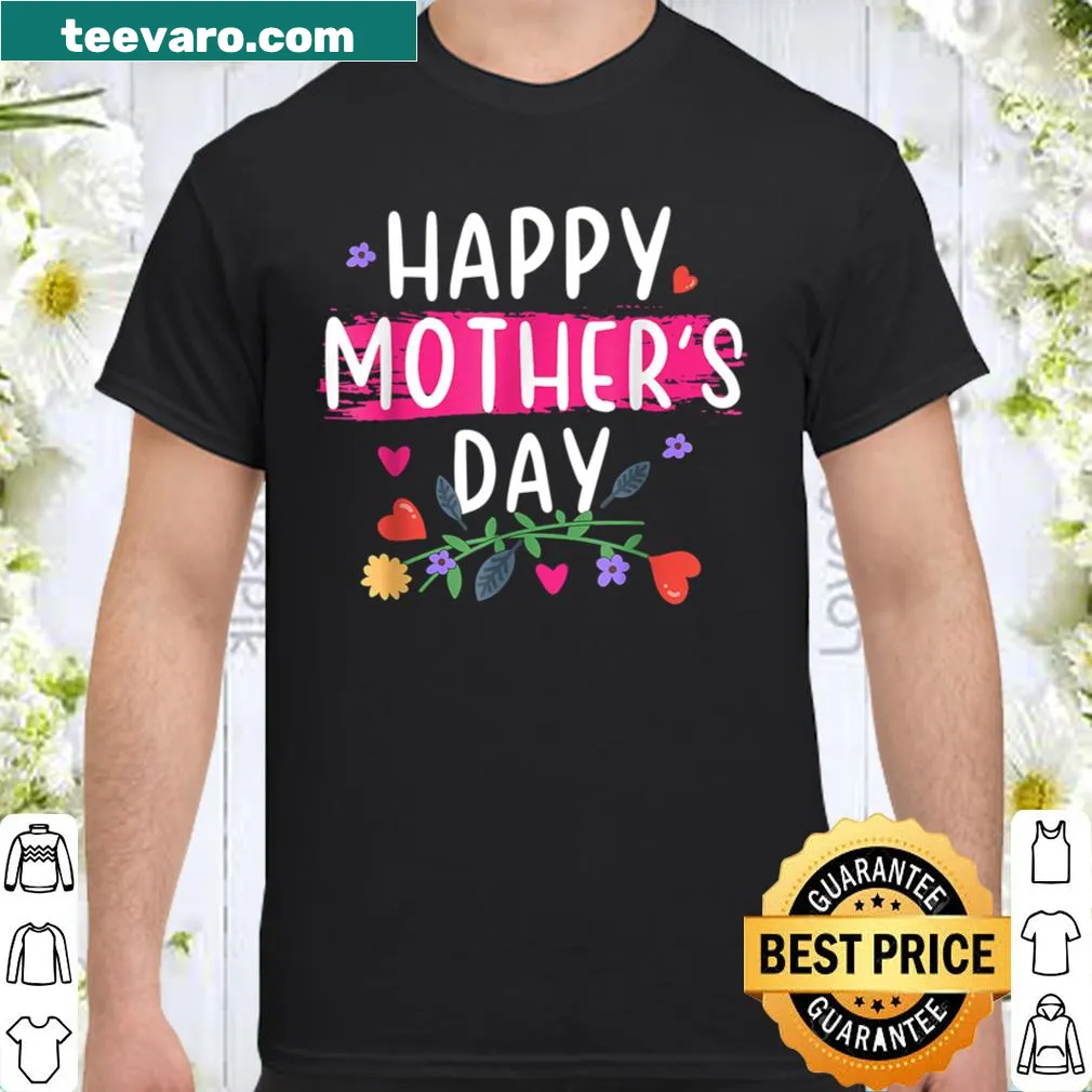 Elegant typography shirt saying 'Happy Mother's Day 2021'