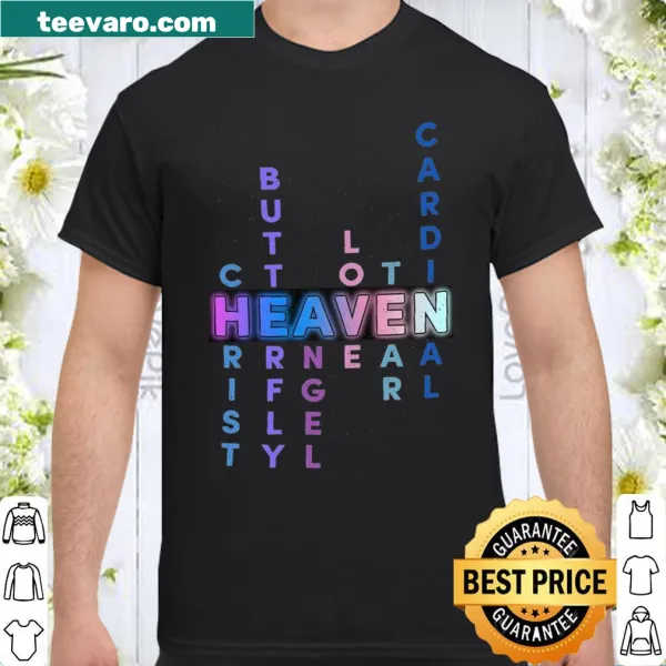 Faith-themed t-shirt with butterfly, angel, and cardinal imagery