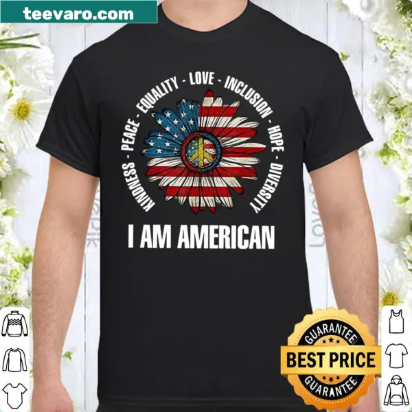 Typography shirt promoting kindness, equality, love, and inclusion