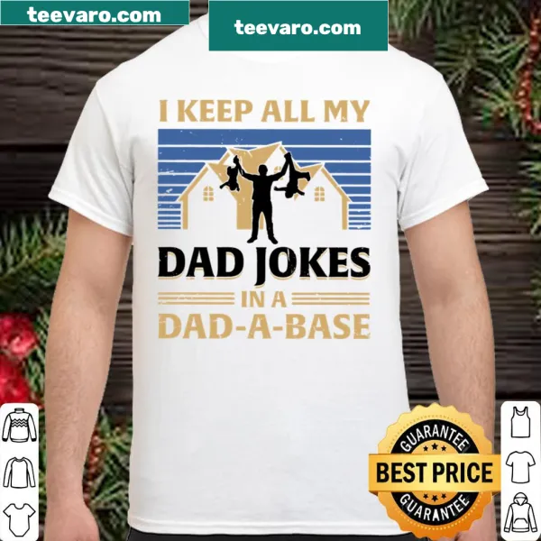 Funny dad joke shirt with text about dad jokes