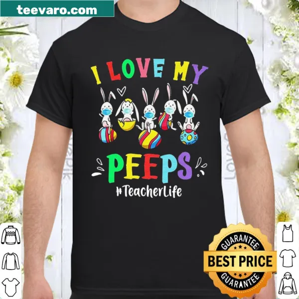 Teacher-themed shirt with 'I Love My Peeps' text celebrating education
