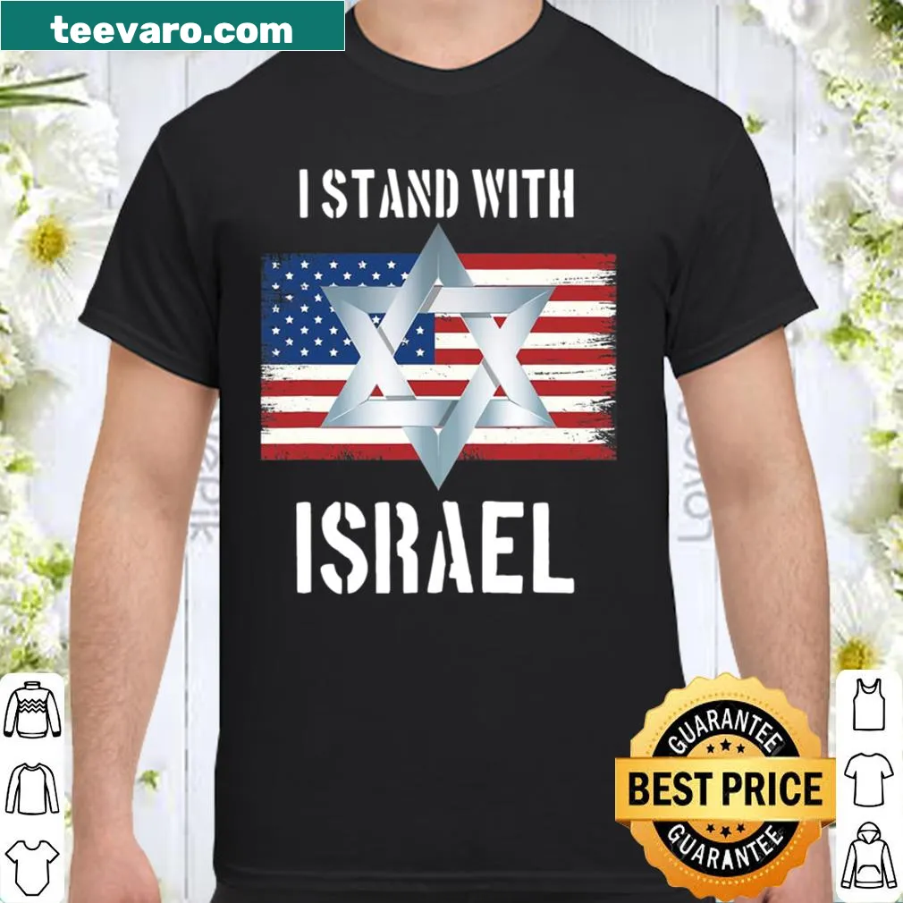 Bold shirt with I Stand With Israel text and imagery