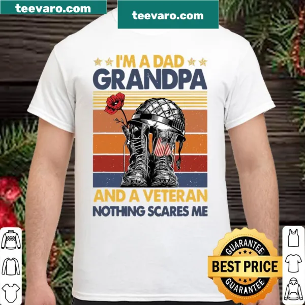 Typography celebrating being a dad, grandpa, and veteran