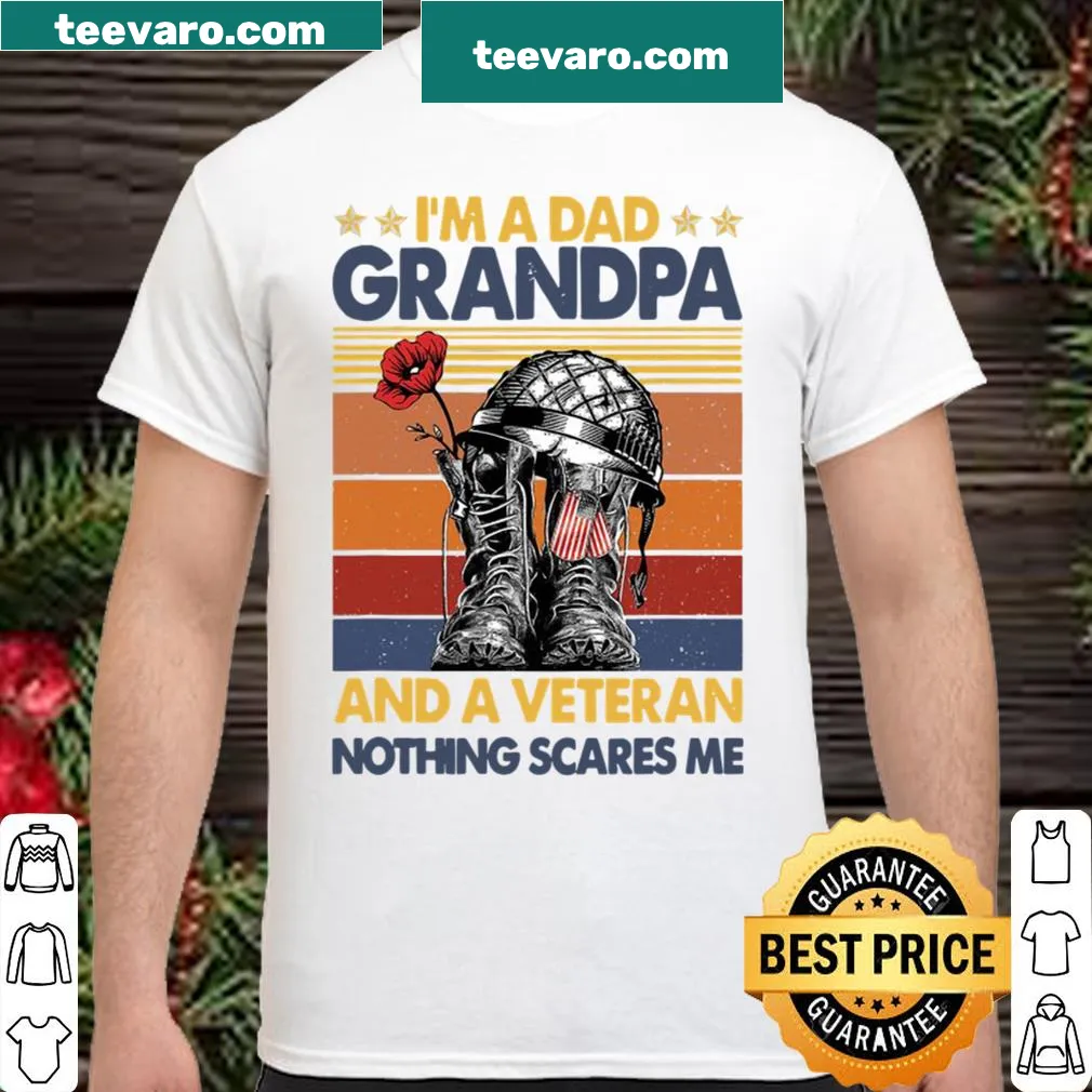 Typography celebrating being a dad, grandpa, and veteran