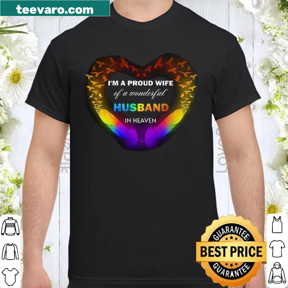 Sentimental shirt honoring a wife’s love for her husband in heaven