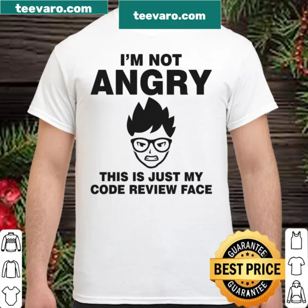Shirt with humorous text about code review expressions