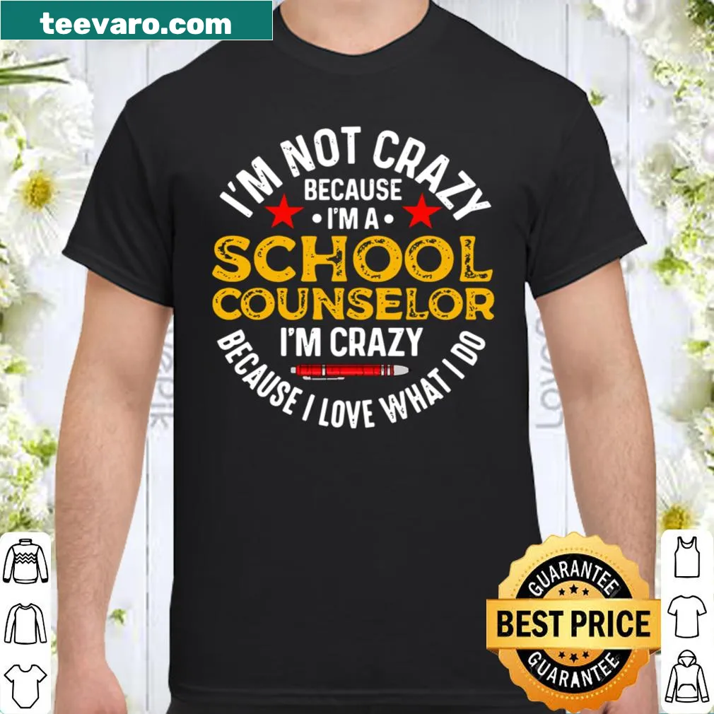 Funny shirt for school counselors with humorous text