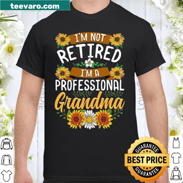 Sarcastic typography proclaiming professional grandma status