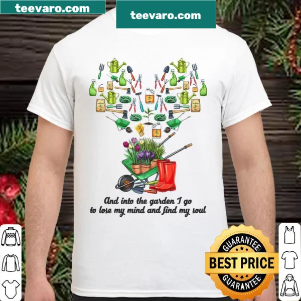 Design featuring gardening tools in a heart shape