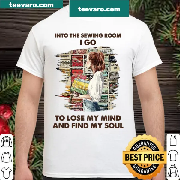 Typographic design shirt celebrating sewing and creativity