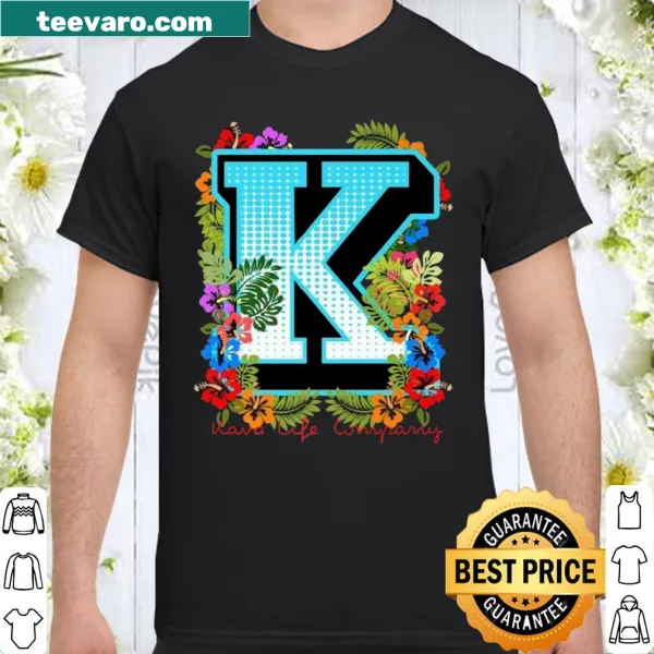 Shirt with a floral illustration inspired by tropical islands