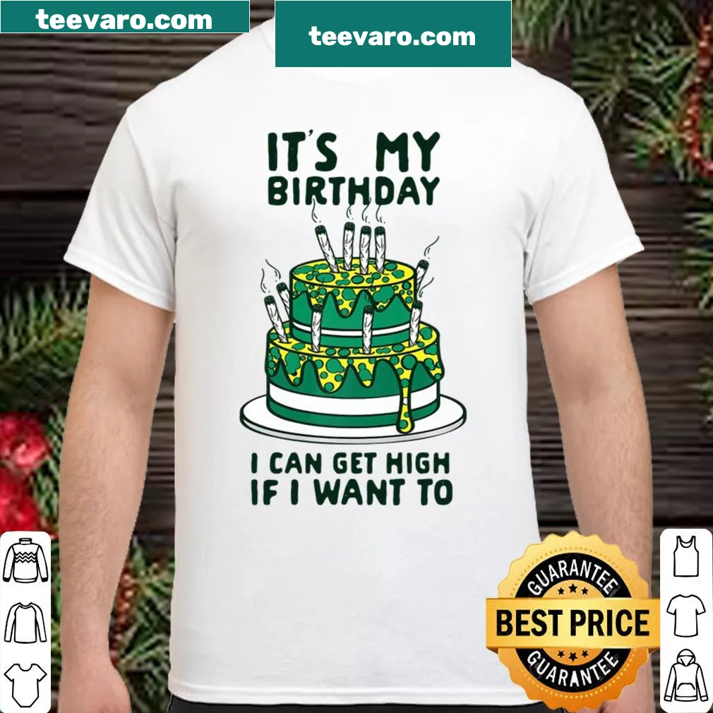 Birthday t-shirt featuring cannabis design