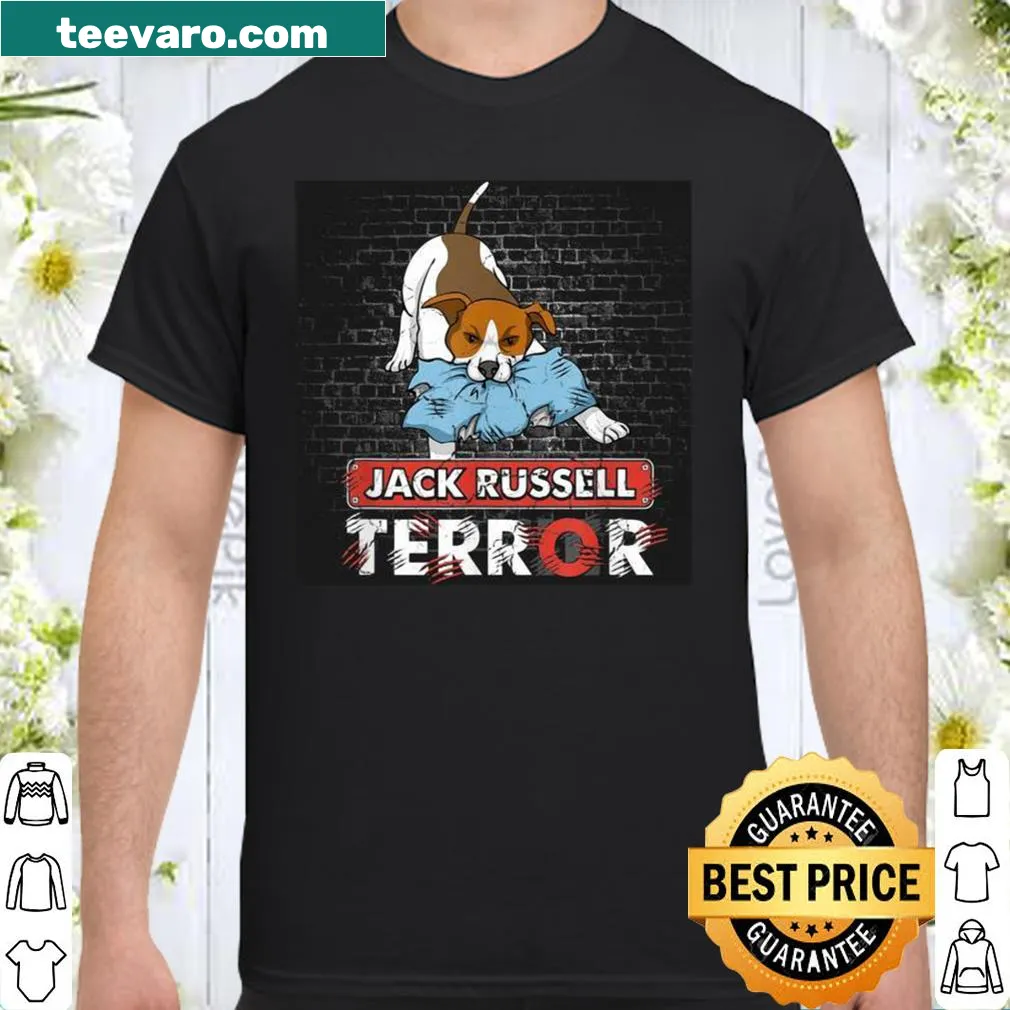 Illustration of a Jack Russell Terrier with playful text