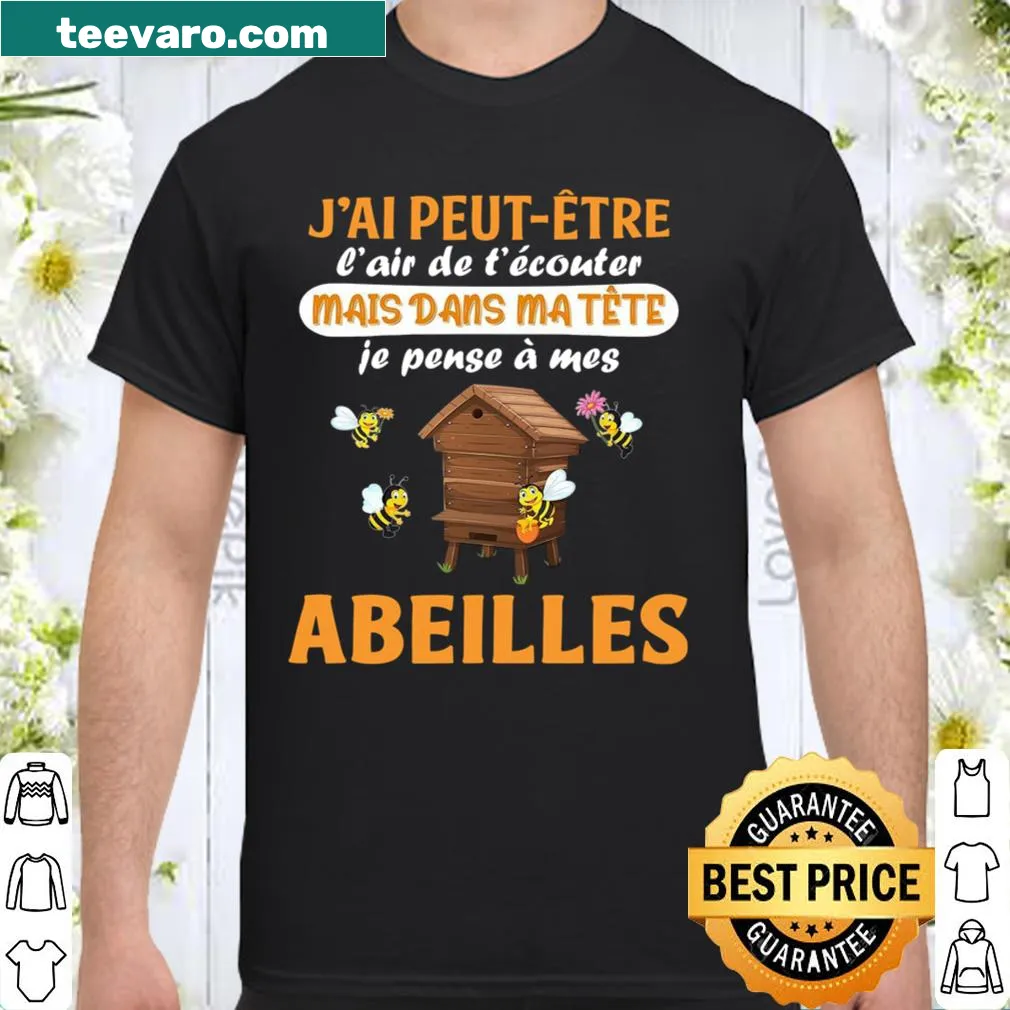 Playful shirt with a humorous French saying about bees