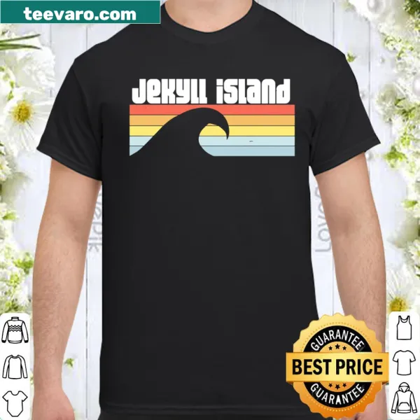 Retro t-shirt with a design celebrating Jekyll Island beach life.
