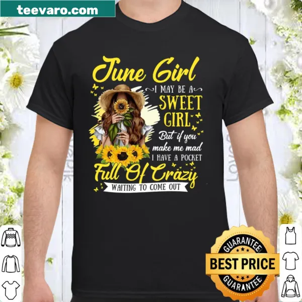 Cute birthday shirt celebrating June girls with sweet graphics.