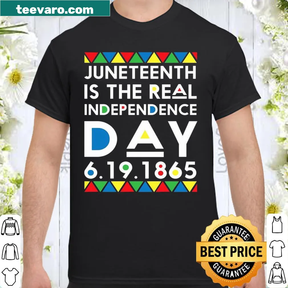 Shirt celebrating Juneteenth with significant date printed