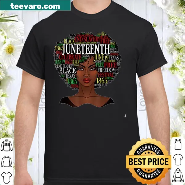 Melanin celebration shirt with natural hair word art