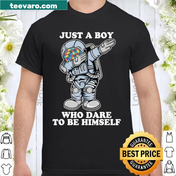 Empowering shirt for boys with autism featuring supportive text