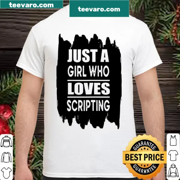 Shirt for a girl who loves scripting with tech-themed text