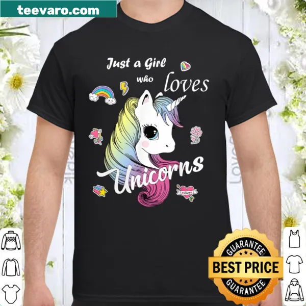 Cute unicorn graphic shirt for girls who love unicorns