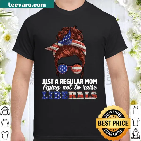 Humorous shirt with American flag and text about parenting values.
