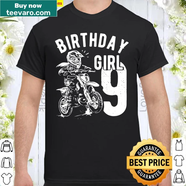 Shirt for 9-year-old featuring a dirt bike and motorcycle graphic.