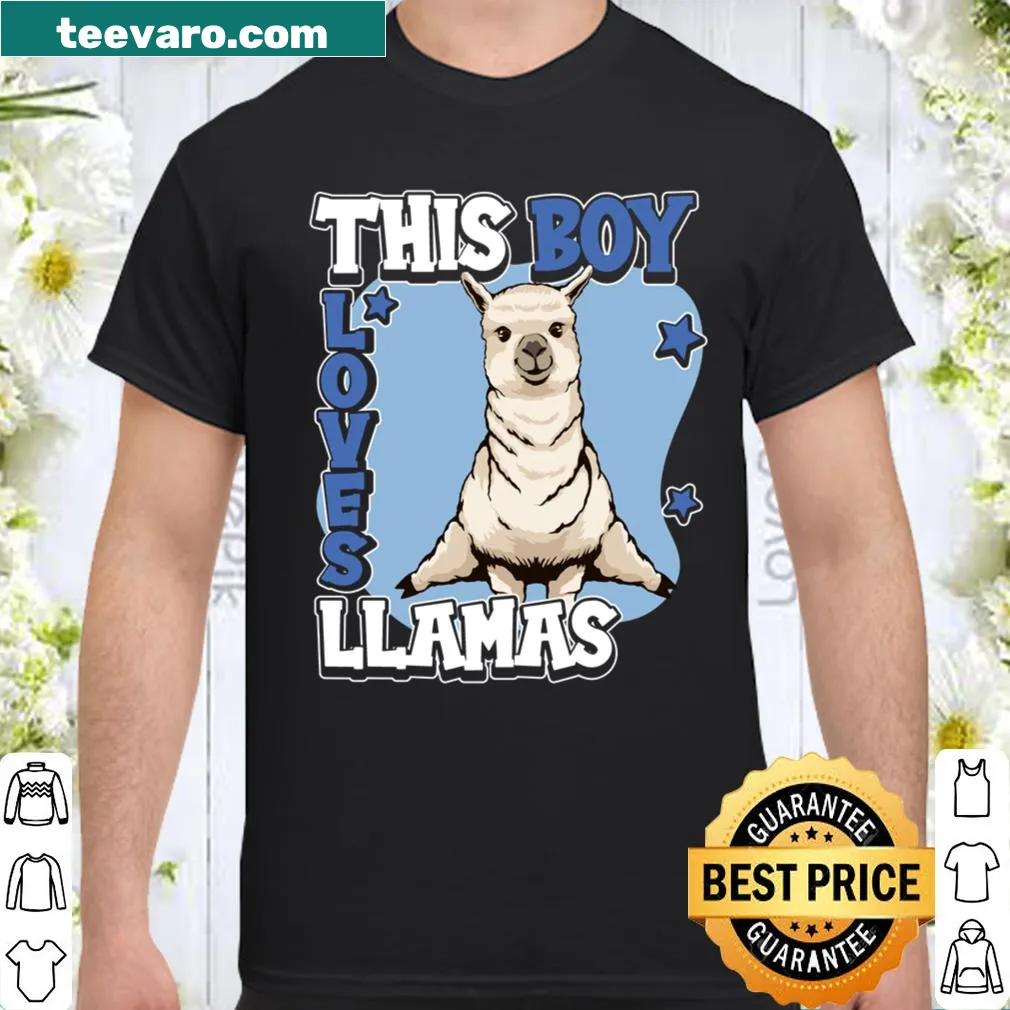 Cute design featuring a boy who loves llamas with playful quote