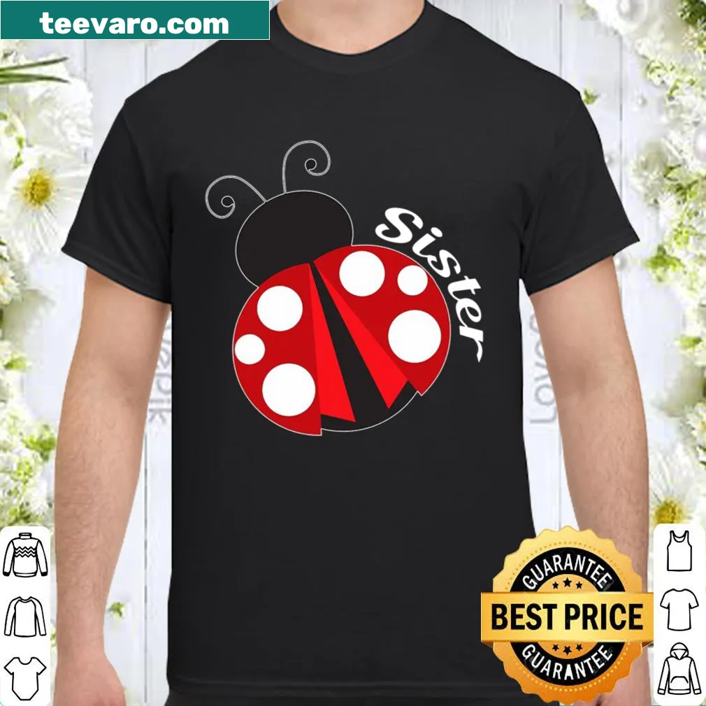 Cute ladybug illustration shirt celebrating sisters