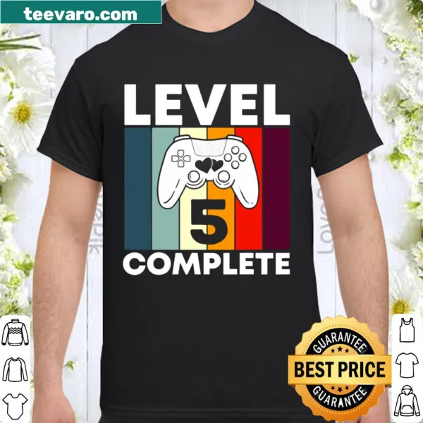 Shirt celebrating five years of marriage with gaming reference