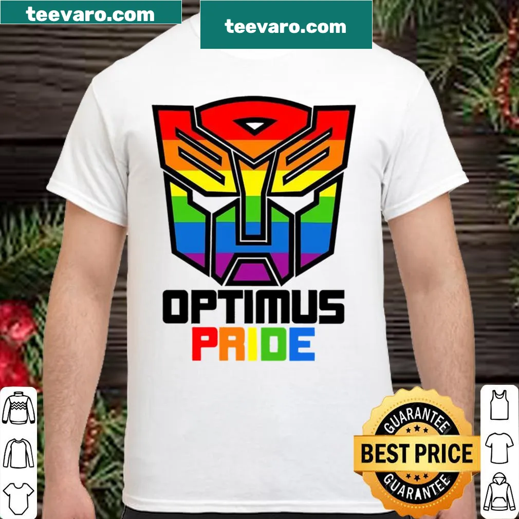 Shirt featuring a stylized LGBT Optimus graphic.