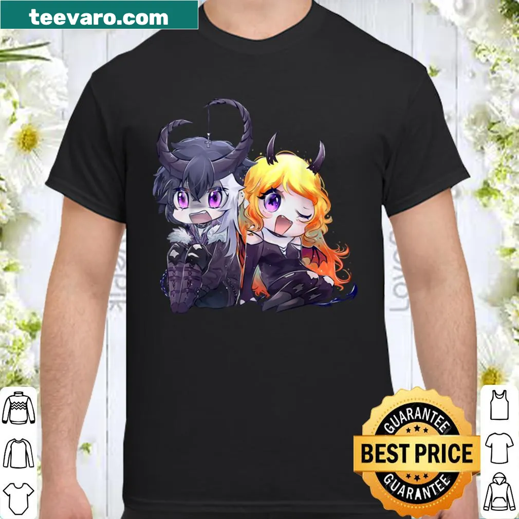 Fun illustration of mischievous devils on a playful shirt