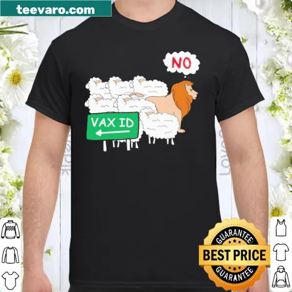 Cartoon design of a llama and lion with a humorous statement on a shirt