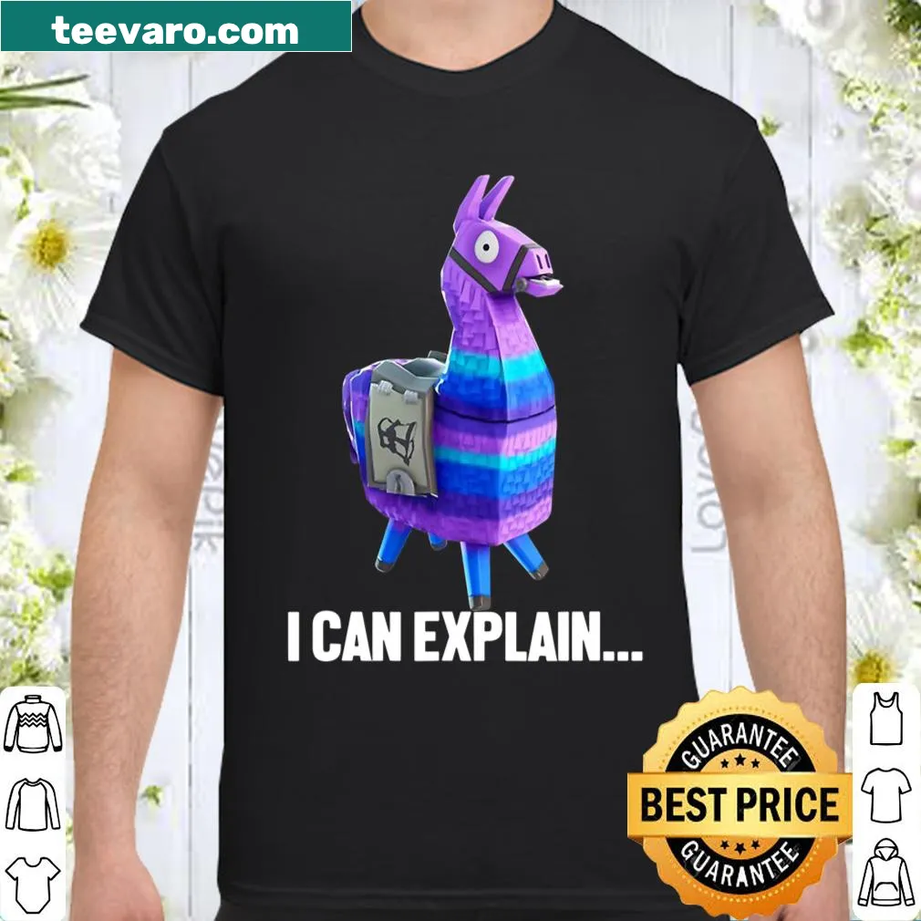 Funny Loot Llama shirt with cartoon design and phrase