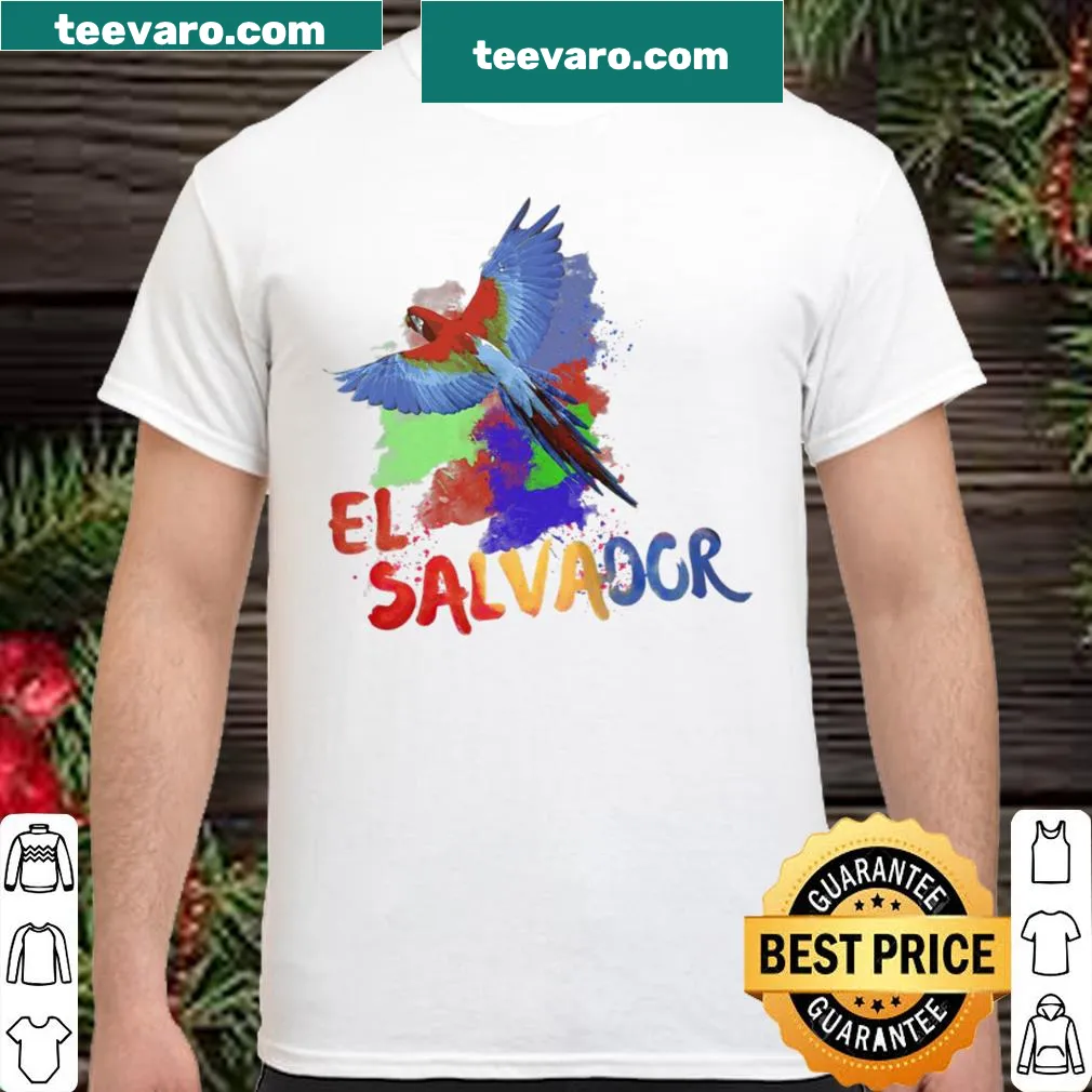 Illustrated shirt featuring El Salvador's native birds