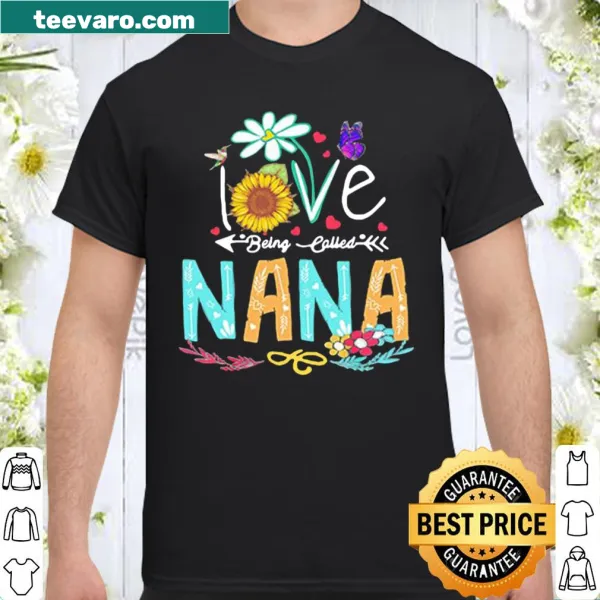 Beautiful floral shirt designed for grandmothers with the word 'Nana'.