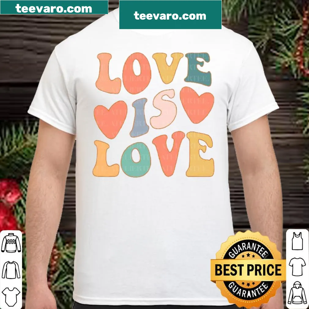 Love is Love shirt with a graphic promoting equality
