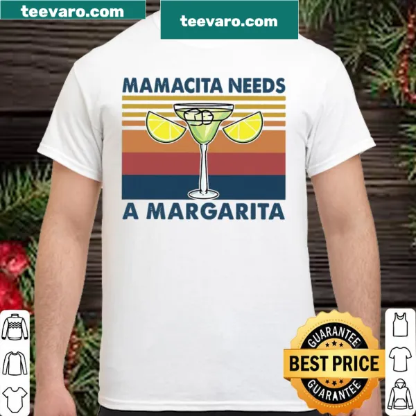 Playful vintage shirt with the phrase about margaritas.