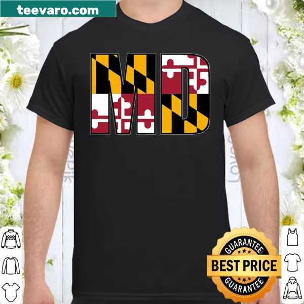Maryland state flag graphic shirt