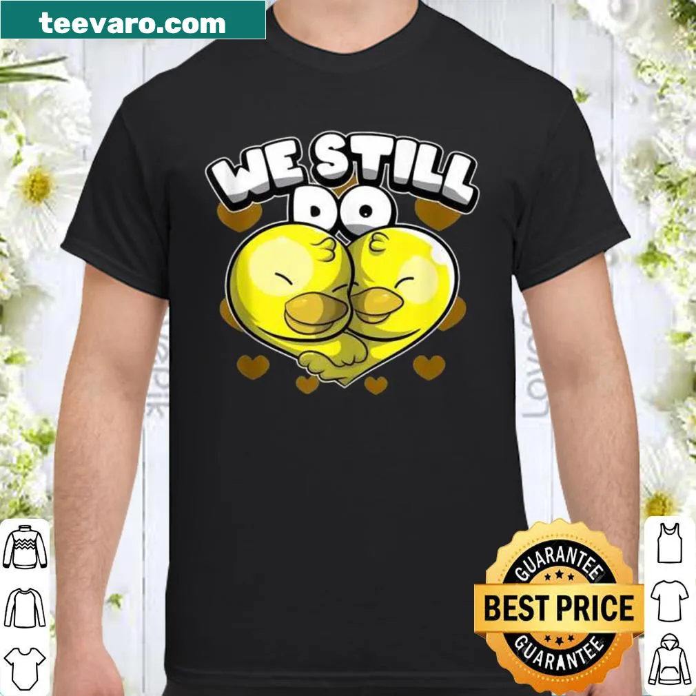 Couple's shirt featuring cute matching ducks illustration