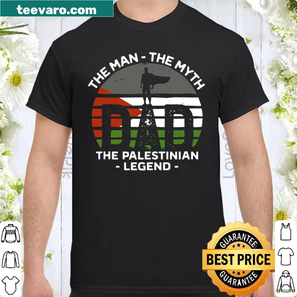 Graphic shirt celebrating dads as 'The Man The Myth The Palestinian Legend'