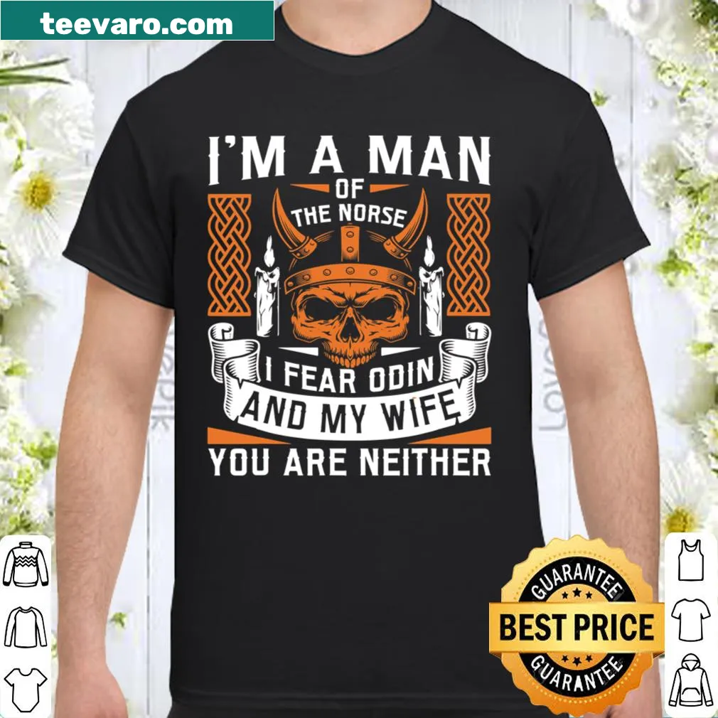 Viking-themed shirt with bold text about Norse pride