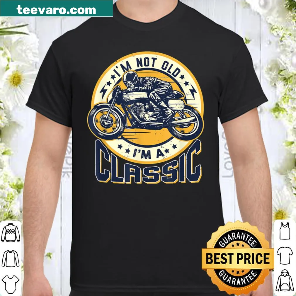 Vintage-style shirt for grandpas with a motorcycle theme